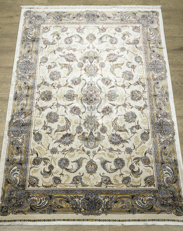 Ковер турецкий 2003S QUM (Шелк+Модал, кремовый)