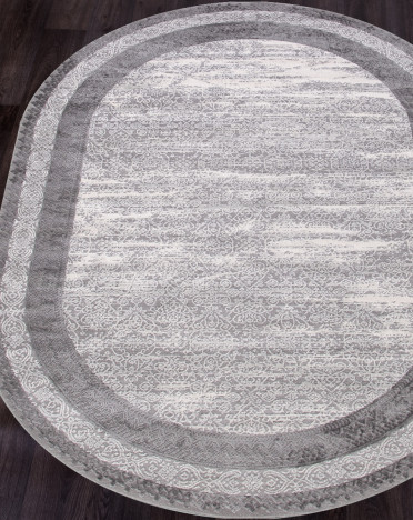 Ковер турецкий 04041G ARMINA овальный (Хит-сет, серый)