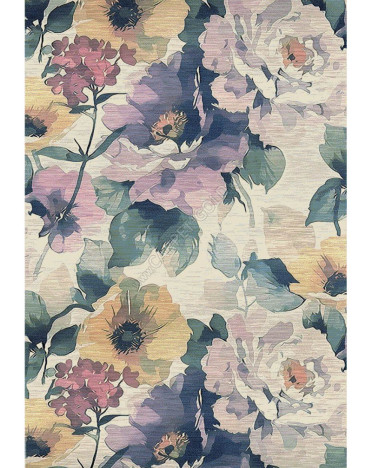 Ковер монгольский 6A2652-176 Hunnu (Шерсть, синий, разноцветный)