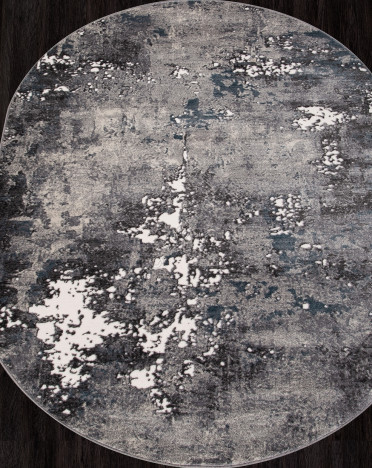 Ковер российский D996 ATLANTIS (PP Heatset Высокоплотный, серый) овальный