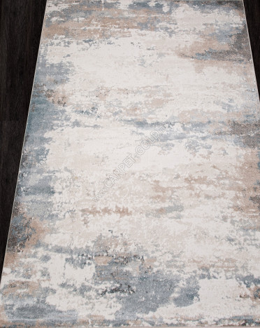 Ковер российский D994 NATUREL (Фризе, бежевый, голубой)