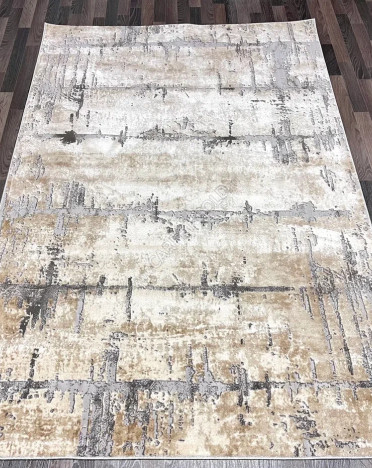 Ковер турецкий 26611A BYONCE (PP Heatset Высокоплотный, бежевый, серый)