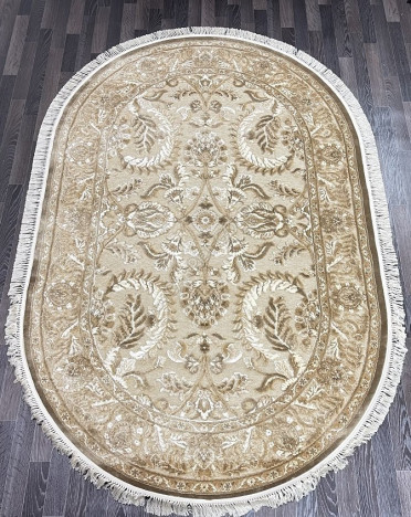 Ковер бельгийский 5010498650 KUNDUZ (Вискоза, бежевый) овальный