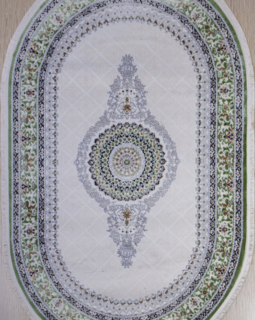 Ковер турецкий 4836A Amira (Полиэстер хит-сет, зеленый, серый)