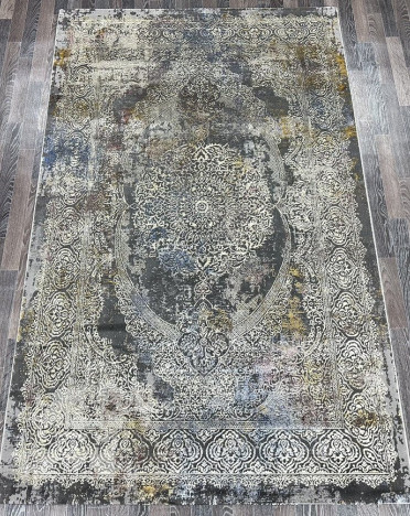 Ковер турецкий A3366A Lisa (Полиэстер хит-сет, синий, серый)