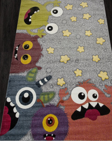 Ковер российский C218 RIO (Фризе, серый, разноцветный)