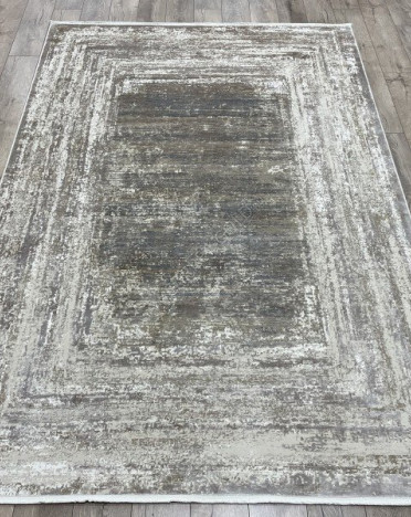 Ковер турецкий AS894 Elexus Olimpos (Бамбуковый шелк, бежевый, серый)