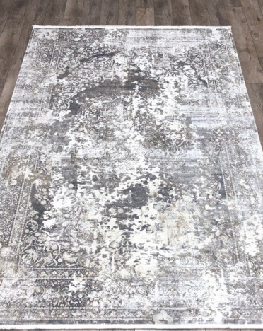 Ковер турецкий TY48A Elexus Olimpos (Бамбуковый шелк, бежевый, серый)