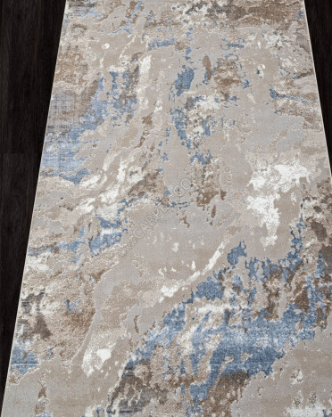 Ковер турецкий 00085A PARADIZE (Полиэстер, бежевый, голубой)