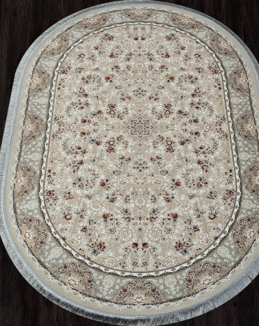 Ковер персидский 8001 SALIMA (Акрил, бежевый) овальный