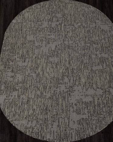 Ковер российский S144 KAIR (Полипропилен, серый) овальный