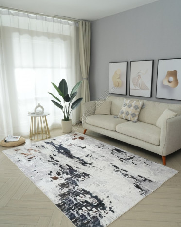 Ковер китайский PX-6010 LEO (Полиэстер, серый)