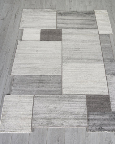 Ковер турецкий 00834G SAFIR (PP Heatset Высокоплотный, серый)