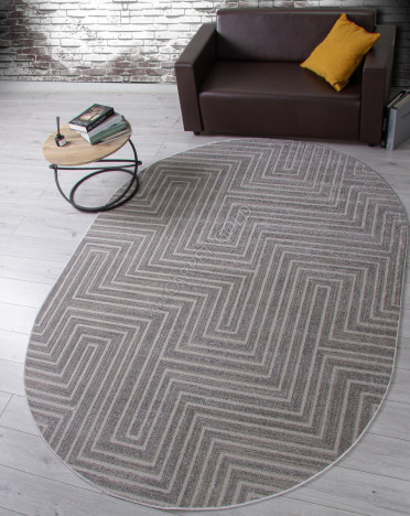 Ковер F412 - LIGHT GRAY - Овал - коллекция DIOS