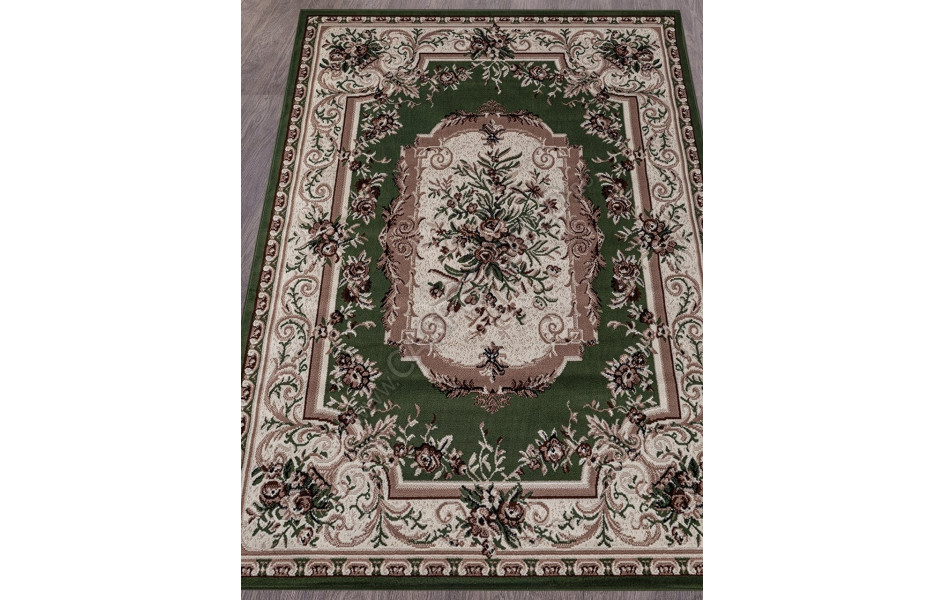Ковер 5439 - зеленый - Прямоугольник - коллекция GAVANA