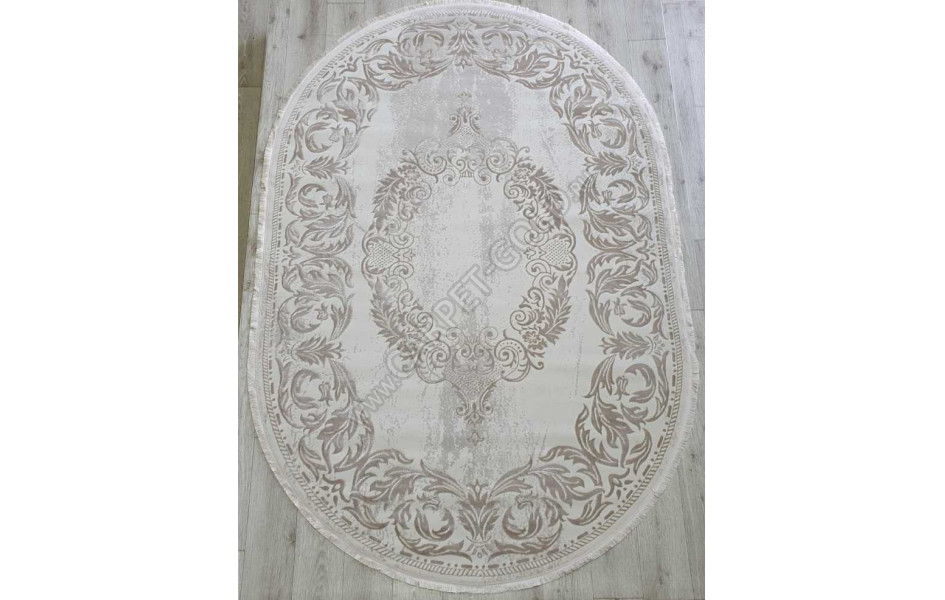 Турецкий ковер Amatis Lux 36567A OVAL L.BEIGE / L.BEIGE