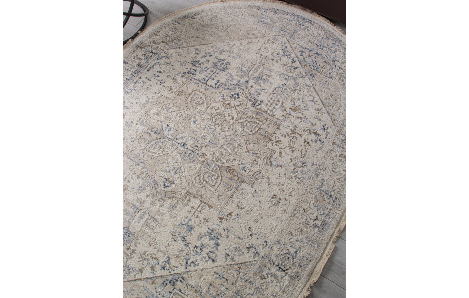 Ковер 35983Z - CREAM / CREAM - Овал - коллекция MELODY