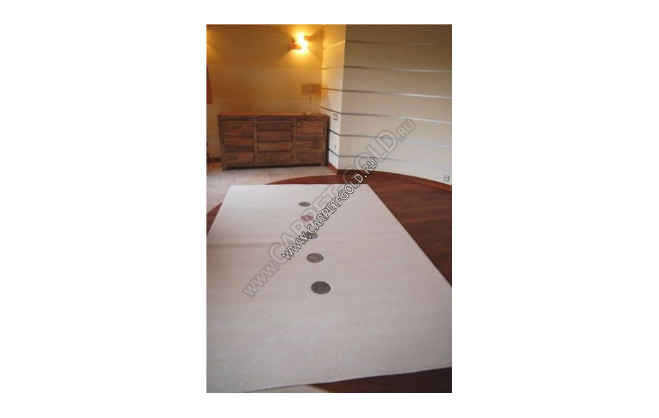 Шерстяной ковер Angella Glamour Sparkle white с кристаллами Swarovski